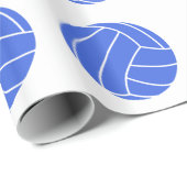 Blue & White Volleyball Cadeaupapier (Rol Hoek)