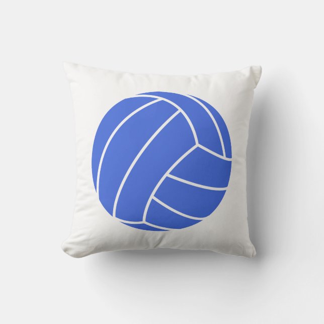 Blue & White Volleyball Kussen (Voorkant)
