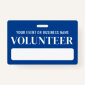 Blue White Volunteer Badge (Achterkant)