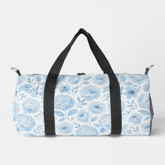 Blue White Watercolor Floral Pattern Plunjezak (Voorkant)