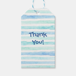 blue white watercolors thank you tags for favors cadeaulabel