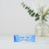 Blue White Waterverf Afstuderen Invoegen Naam Kaar Contactkaartje (Staand voorkant)