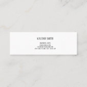 Blue White Waterverf Afstuderen Invoegen Naam Kaar Contactkaartje (Achterkant)