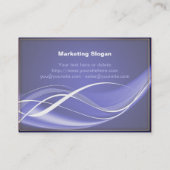 Blue White Wave Business Card-template Visitekaartje (Achterkant)