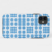 Blue White Welsh Tapestry Pattern iPhone 5/5s Hoes (Achterkant (horizontaal))