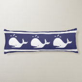 BLUE White WHALE Body Pillow Kustzeemacht Lichaamskussen (Achterkant)