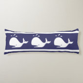 BLUE White WHALE Body Pillow Kustzeemacht Lichaamskussen (Voorkant)