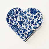 Blue White Wildflower French Country Custom Spiral Notitieboek (Achterkant)