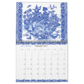 Blue White Willow Animal Natuur Whimsical Design Kalender (Jan 2027)