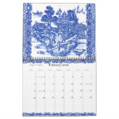 Blue White Willow Animal Natuur Whimsical Design Kalender (Feb 2026)
