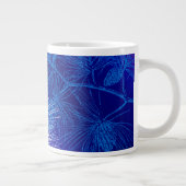 Blue White Winter Holiday Pine Grote Koffiekop (Rechts)