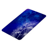 Blue White Winter Holiday Pine Magneet (Linkerzijde)