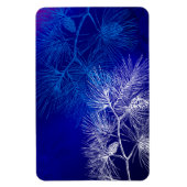 Blue White Winter Holiday Pine Magneet (Verticaal)