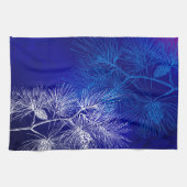 Blue White Winter Holiday Pine Theedoek (Horizontaal)