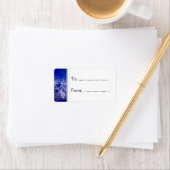 Blue White Winter Pine Gift Label (Insitu)