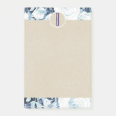 Blue White Winter Rozen Kraft Rustic Monogram Post-it® Notes (Voorkant)