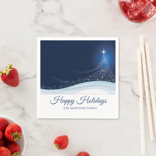 Blue white winter snow Christmas tree editable  Servet (Insitu)