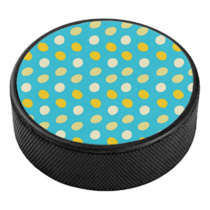 Blue White Yellow Colorful Eggs Bird Nests Nature Hockey Puck