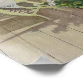 Blue Wicker Waterverf-medium Poster (Hoek)