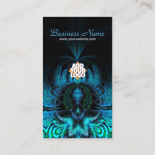 Blue Widow Fractal Visitekaartje (Achterkant)