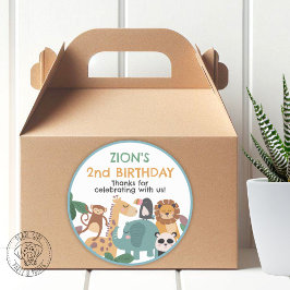 Blue Wild Animal Ronde Sticker