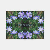 Blue Wild Chicory Flowers Abstract gepersonaliseer Fleece Deken (Voorkant (Horizontaal))