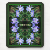 Blue Wild Chicory Flowers Abstract gepersonaliseer Muismat (Voorkant)