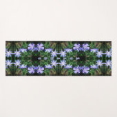 Blue Wild Chicory Flowers Abstract gepersonaliseer Yogamat (Voorkant (horizontaal))