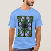 Blue Wild Chicory Flowers Abstract T-shirt (Voorkant)