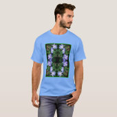 Blue Wild Chicory Flowers Abstract T-shirt (Voorkant volledig)