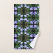 Blue Wild Chicory Flowers Pattern Bad Handdoek (Handdoek)