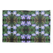 Blue Wild Chicory Flowers Pattern Kussensloop (Achterkant)