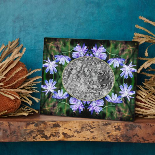 Blue Wild Chicory Flowers Voeg je foto toe Fotoplaat (Zijkant)