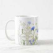  Blue Wild Flower Coffee Mug To Personalise Koffiemok (Links)