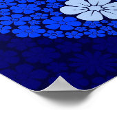 Blue Wild Flowers Yin Yang Poster (Hoek)