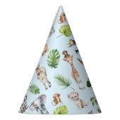 Blue Wild One, Safari thema Baby Boy 1st Feesthoedjes (Links)