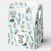 Blue Wild One Themed Boy 1st birthday Bedankdoosjes (Geopend)