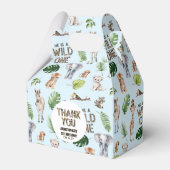 Blue Wild One Themed Boy 1st birthday Bedankdoosjes (Voorkant Zijde)