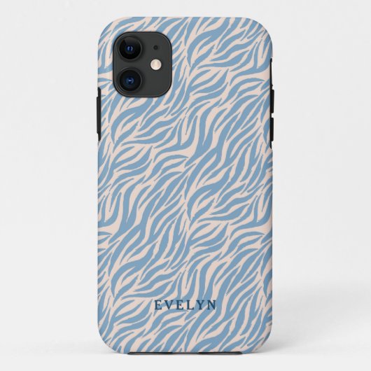 Blue Wild Tiger Stripes Case-Mate iPhone Case (Achterkant)