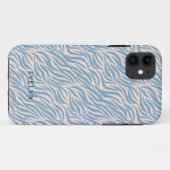 Blue Wild Tiger Stripes Case-Mate iPhone Case (Achterkant (horizontaal))