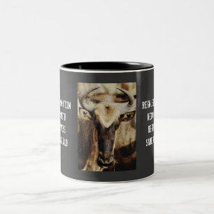 Blue Wildebeest / Gnu grappige humoros koffiemugs Tweekleurige Koffiemok