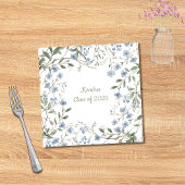 Blue Wildflower Afstuderen Servet