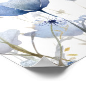 Blue Wildflower Baby in Bloom Zitkaart Poster (Hoek)