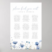 Blue Wildflower Baby in Bloom Zitkaart Poster (Voorkant)