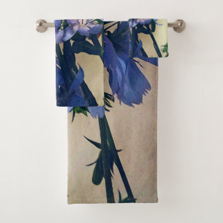 Blue Wildflower Bath-handdoekset Bad Handdoek