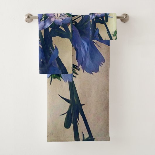 Blue Wildflower Bath-handdoekset Bad Handdoek (Insitu)