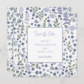 Blue Wildflower Bewaar de datum (Voorkant / Achterkant)