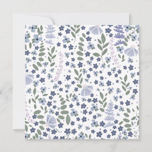  Blue Wildflower Bewaar de datum (Achterkant)