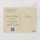 Blue Wildflower Bewaar de datum Briefkaart (Achterkant)