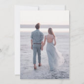 Blue Wildflower Bloemen Boho Bewaar de datum foto Kaart (Achterkant)